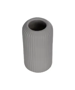 Alternative view of GloboStar® Artificial Garden LOVINA 21257 Διακοσμητικό Κεραμικό Βάζo Γκρι Π9 x Μ9 x Υ16 cm