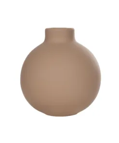 GloboStar® Artificial Garden MAURITIUS 21259 Διακοσμητικό Κεραμικό Βάζo ΚαφέΠ12 x Μ12 x Υ14 cm 8 21259 4