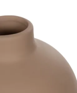 GloboStar® Artificial Garden MAURITIUS 21259 Διακοσμητικό Κεραμικό Βάζo ΚαφέΠ12 x Μ12 x Υ14 cm 9 21259 5