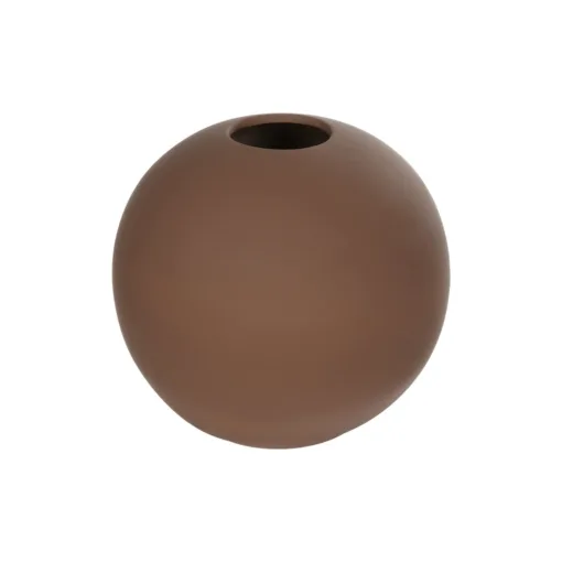 GloboStar® GloboStar® Artificial Garden SANUR 21261 Διακοσμητικό Κεραμικό Βάζo Καφέ Π22 x Μ22 x Υ20cm