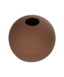 Alternative view of GloboStar® Artificial Garden SANUR 21261 Διακοσμητικό Κεραμικό Βάζo Καφέ Π22 x Μ22 x Υ20cm