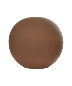 GloboStar® Artificial Garden SANUR 21261 Διακοσμητικό Κεραμικό Βάζo Καφέ Π22 x Μ22 x Υ20cm 9 21261 4