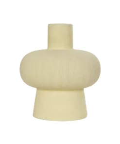 GloboStar® Artificial Garden ICEBERG 21263 Διακοσμητικό Κεραμικό Βάζo Μπεζ Π17 x Μ17 x Υ20cm 9 21263 4