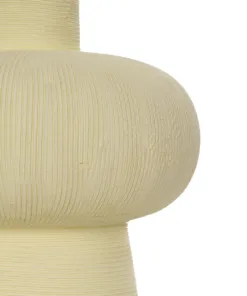 GloboStar® Artificial Garden ICEBERG 21263 Διακοσμητικό Κεραμικό Βάζo Μπεζ Π17 x Μ17 x Υ20cm 11 21263 6