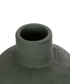 GloboStar® Artificial Garden MALACHITE 21264 Διακοσμητικό Κεραμικό Βάζo Πράσινο Π13 x Μ13 x Υ16cm 8 21264 4