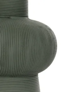 GloboStar® Artificial Garden MALACHITE 21264 Διακοσμητικό Κεραμικό Βάζo Πράσινο Π13 x Μ13 x Υ16cm 9 21264 5