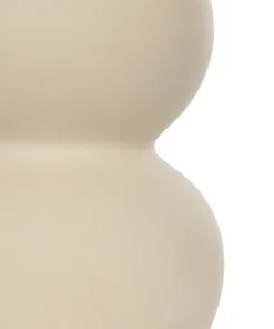 GloboStar® Artificial Garden PEARL 21265 Διακοσμητικό Κεραμικό Βάζo Μπεζ Π13 x Μ13 x Υ21cm 11 21265 6