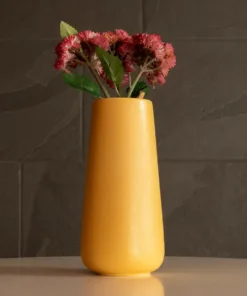 GloboStar® Artificial Garden LEGIAN 21268 Διακοσμητικό Κεραμικό Βάζo Πορτοκαλι Π10 x Μ10 x Υ20cm 12 21268 7