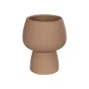 GloboStar® GloboStar® Artificial Garden AMBER 21269 Διακοσμητικό Κεραμικό Βάζo Καφέ Π17 x Μ17 x Υ20cm