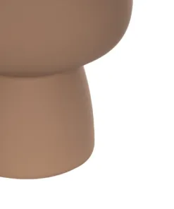 GloboStar® Artificial Garden AMBER 21269 Διακοσμητικό Κεραμικό Βάζo Καφέ Π17 x Μ17 x Υ20cm 9 21269 5