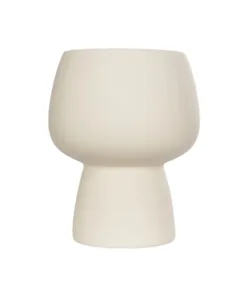 GloboStar® Artificial Garden MOREA 21270 Διακοσμητικό Κεραμικό Βάζo Μπεζ Π17 x Μ17 x Υ20cm 8 21270 4