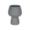 GloboStar® GloboStar® Artificial Garden SAMUI 21271 Διακοσμητικό Κεραμικό Βάζo Γκρι Π16 x Μ16 x Υ20cm