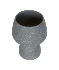 Alternative view of GloboStar® Artificial Garden SAMUI 21271 Διακοσμητικό Κεραμικό Βάζo Γκρι Π16 x Μ16 x Υ20cm