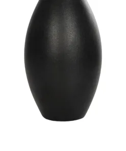 GloboStar® Artificial Garden OLRANDO 21273 Διακοσμητικό Κεραμικό Βάζo Μαύρο Π8 x Μ8 x Υ20cm 11 21273 6