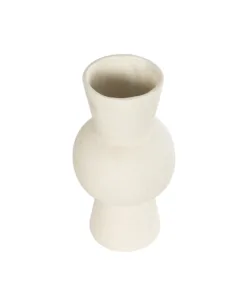 GloboStar® Artificial Garden BANGKOK 21274 Διακοσμητικό Κεραμικό Βάζο Μπεζ Μ12.5 x Π12.5 x Υ23cm 8 21274 4