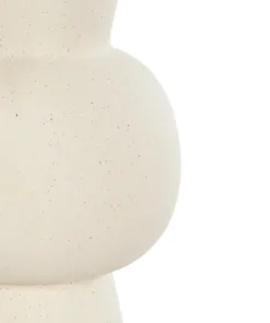 GloboStar® Artificial Garden BANGKOK 21274 Διακοσμητικό Κεραμικό Βάζο Μπεζ Μ12.5 x Π12.5 x Υ23cm 9 21274 5