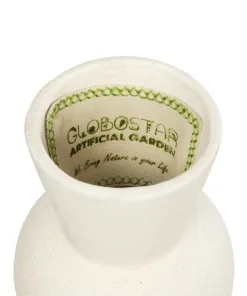 GloboStar® Artificial Garden BANGKOK 21274 Διακοσμητικό Κεραμικό Βάζο Μπεζ Μ12.5 x Π12.5 x Υ23cm 10 21274 6