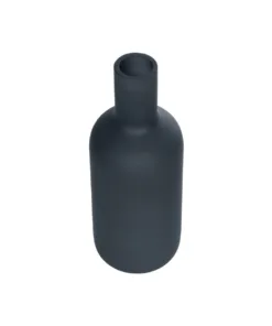 GloboStar® GloboStar® Artificial Garden MYSTIQUE 21275 Διακοσμητικό Κεραμικό Βάζo Γκρι Π7 x Μ7 x Υ20cm