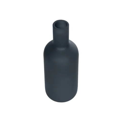 GloboStar® GloboStar® Artificial Garden MYSTIQUE 21275 Διακοσμητικό Κεραμικό Βάζo Γκρι Π7 x Μ7 x Υ20cm