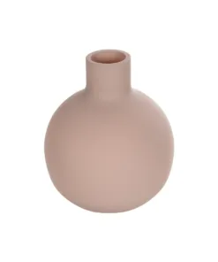 GloboStar® GloboStar® Artificial Garden OAHU 21277 Διακοσμητικό Κεραμικό Βάζo Ροζ Π10 x Μ10 x Υ12cm