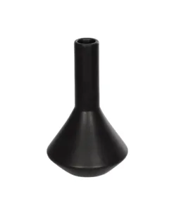GloboStar® GloboStar® Artificial Garden CANNOLI 21280 Διακοσμητικό Κεραμικό Βάζo Μαύρο Π13 x Μ13 x Υ20cm