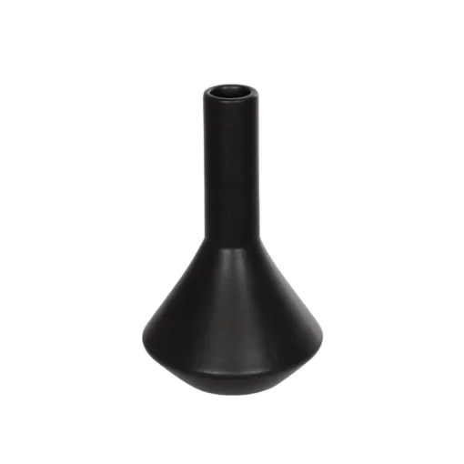 GloboStar® GloboStar® Artificial Garden CANNOLI 21280 Διακοσμητικό Κεραμικό Βάζo Μαύρο Π13 x Μ13 x Υ20cm