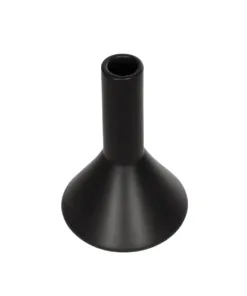 Alternative view of GloboStar® Artificial Garden CANNOLI 21280 Διακοσμητικό Κεραμικό Βάζo Μαύρο Π13 x Μ13 x Υ20cm