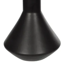 GloboStar® Artificial Garden CANNOLI 21280 Διακοσμητικό Κεραμικό Βάζo Μαύρο Π13 x Μ13 x Υ20cm 11 21280 6