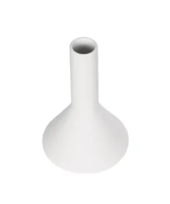 Alternative view of GloboStar® Artificial Garden ARMENINVILLE 21283 Διακοσμητικό Κεραμικό Βάζo Λευκό Π16 x Μ16 x Υ25cm