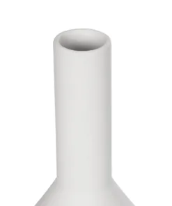 GloboStar® Artificial Garden ARMENINVILLE 21283 Διακοσμητικό Κεραμικό Βάζo Λευκό Π16 x Μ16 x Υ25cm 10 21283 5