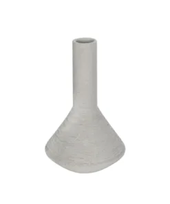 GloboStar® GloboStar® Artificial Garden BARBADOS 21284 Διακοσμητικό Κεραμικό Βάζo Γκρι Π16 x Μ16 x Υ25cm