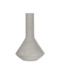 GloboStar® Artificial Garden BARBADOS 21284 Διακοσμητικό Κεραμικό Βάζo Γκρι Π16 x Μ16 x Υ25cm 9 21284 4