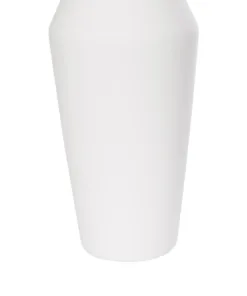 GloboStar® Artificial Garden MALVINA 21285 Διακοσμητικό Κεραμικό Βάζo Λευκό Π10 x Μ10 x Υ24cm 11 21285 6