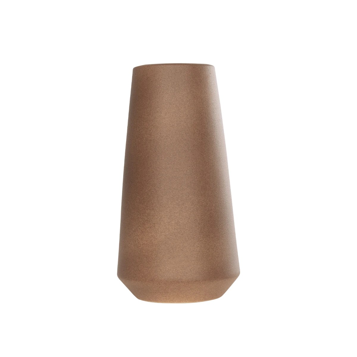 GloboStar® Artificial Garden PORTO 21288 Διακοσμητικό Κεραμικό Βάζο Καφέ Μ11 x Π11 x Υ20cm 3 GloboStar® Artificial Garden PORTO 21288 Διακοσμητικό Κεραμικό Βάζο Καφέ Μ11 x Π11 x Υ20cm - Image 2