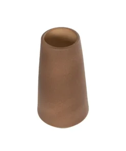 GloboStar® Artificial Garden PORTO 21288 Διακοσμητικό Κεραμικό Βάζο Καφέ Μ11 x Π11 x Υ20cm 8 21288 4