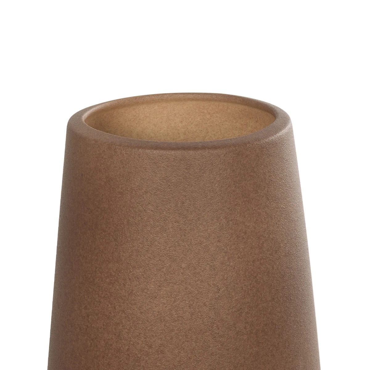 GloboStar® Artificial Garden PORTO 21288 Διακοσμητικό Κεραμικό Βάζο Καφέ Μ11 x Π11 x Υ20cm 5 GloboStar® Artificial Garden PORTO 21288 Διακοσμητικό Κεραμικό Βάζο Καφέ Μ11 x Π11 x Υ20cm - Image 4