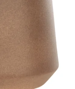 GloboStar® Artificial Garden PORTO 21288 Διακοσμητικό Κεραμικό Βάζο Καφέ Μ11 x Π11 x Υ20cm 10 21288 6