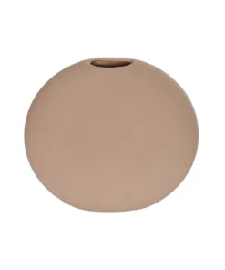 GloboStar® GloboStar® Artificial Garden LANZAROTE 21290 Διακοσμητικό Κεραμικό Βάζo Καφέ Π15 x Μ15 x Υ14cm