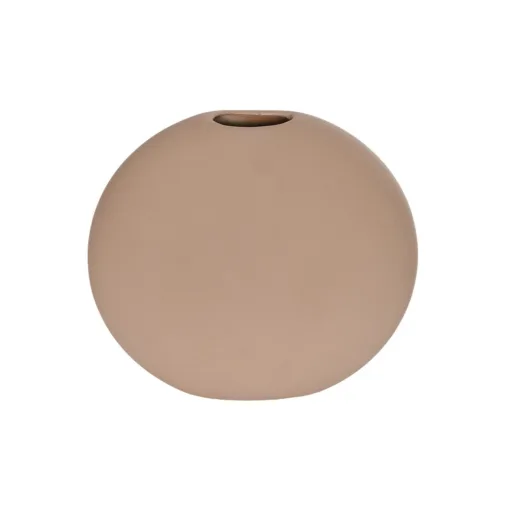 GloboStar® GloboStar® Artificial Garden LANZAROTE 21290 Διακοσμητικό Κεραμικό Βάζo Καφέ Π15 x Μ15 x Υ14cm