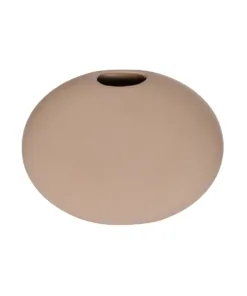 Alternative view of GloboStar® Artificial Garden LANZAROTE 21290 Διακοσμητικό Κεραμικό Βάζo Καφέ Π15 x Μ15 x Υ14cm