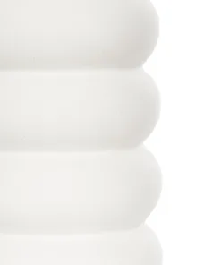 GloboStar® Artificial Garden NOUVEAU 21293 Διακοσμητικό Κεραμικό Βάζo Λευκό Π8 x Μ8 x Υ16cm 11 21293 6