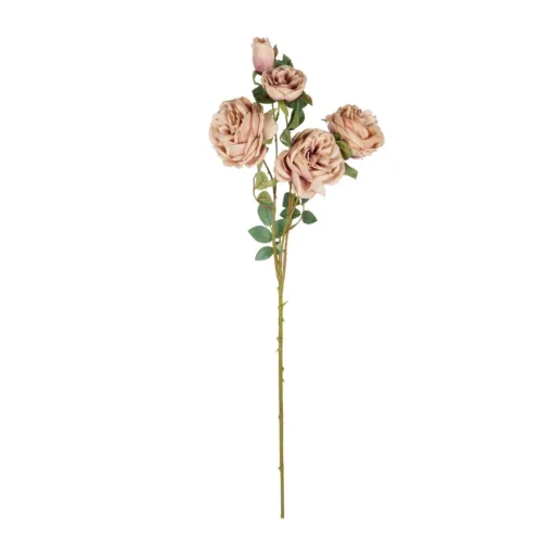 GloboStar® GloboStar® Artificial Garden OLD PINK ROSE BRANCH 21304 Τεχνητό Διακοσμητικό Κλαδί Τριαντάφυλλα Ροζ Y82cm