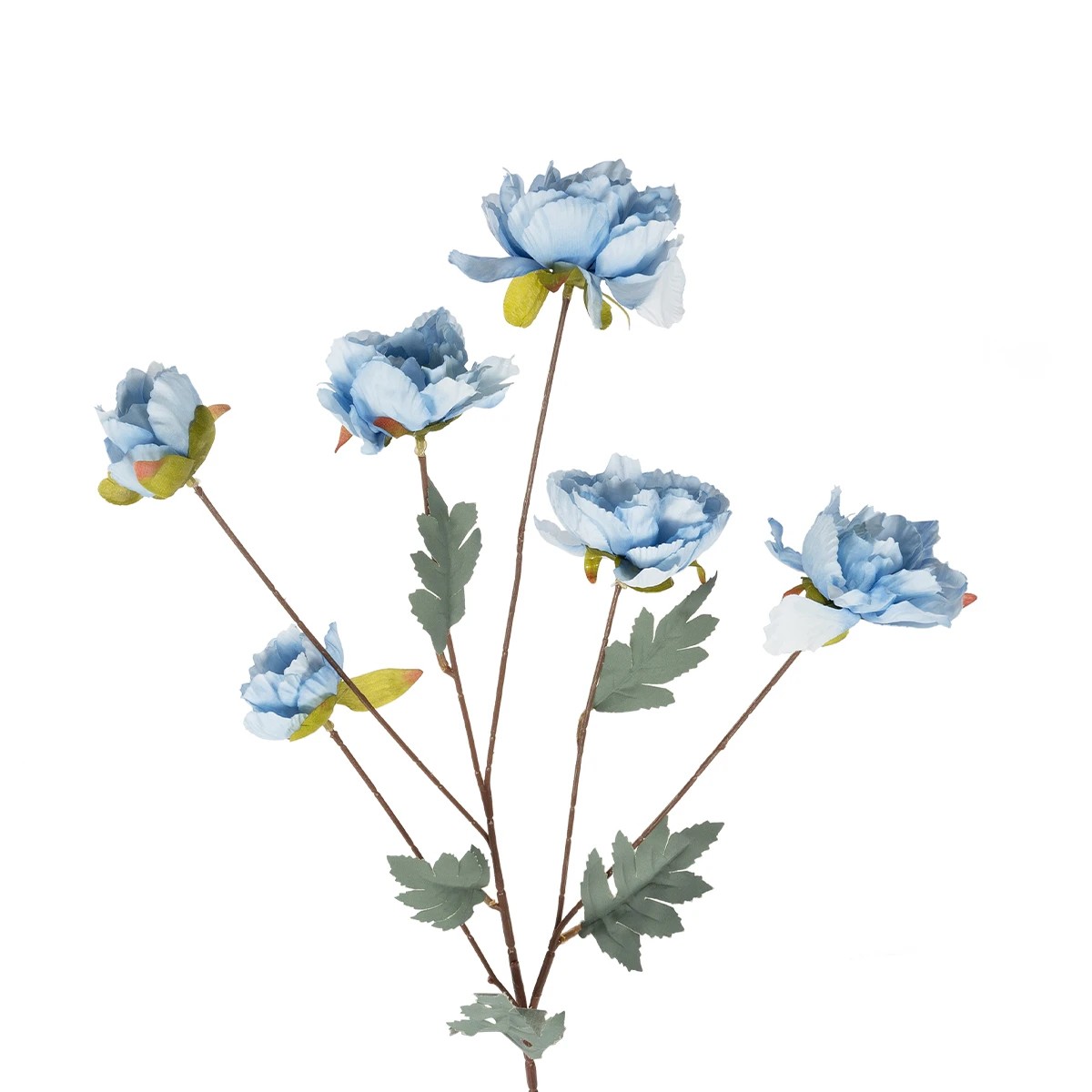 GloboStar® Artificial Garden SKY BLUE PAEONIA BRANCH 21306 Τεχνητό Διακοσμητικό Κλαδί Παιώνιας Μπλέ Y82cm 3 GloboStar® Artificial Garden SKY BLUE PAEONIA BRANCH 21306 Τεχνητό Διακοσμητικό Κλαδί Παιώνιας Μπλέ Y82cm - Image 2