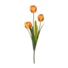 GloboStar® GloboStar® Artificial Garden ORANGE TULIP BRANCH 21308 Τεχνητό Διακοσμητικό Κλαδί Πορτοκαλί Τουλίπα Y48cm