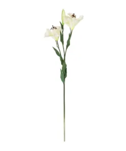 GloboStar® GloboStar® Artificial Garden WHITE LILY BRANCH 21310 Τεχνητό Διακοσμητικό Κλαδί Λευκό Κρίνο Y90cm