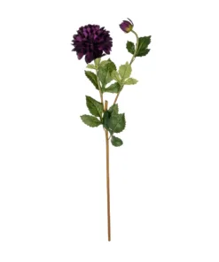 GloboStar® GloboStar® Artificial Garden PURPLE DHALIA BRANCH 21323 Τεχνητό Διακοσμητικό Μωβ Κλαδί Ντάλια Y78cm