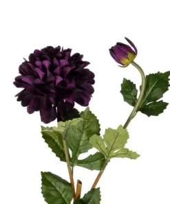 GloboStar® Artificial Garden PURPLE DHALIA BRANCH 21323 Τεχνητό Διακοσμητικό Μωβ Κλαδί Ντάλια Y78cm 6 21323 3