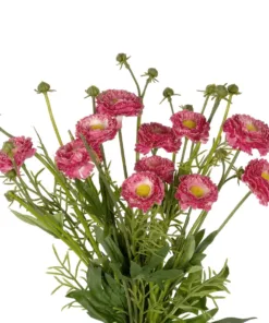Alternative view of GloboStar® Artificial Garden PINK CHRYSANTHEMUM BOUQUET 21328 Τεχνητό Διακοσμητικό Μπουκέτο Ροζ Χρυσάνθεμο Y50cm