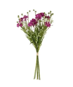 GloboStar® GloboStar® Artificial Garden PURPLE CHRYSANTHEMUM BOUQUET 21329 Τεχνητό Διακοσμητικό Μπουκέτο Μωβ Χρυσάνθεμο Y50cm