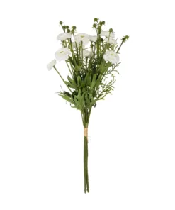 GloboStar® GloboStar® Artificial Garden WHITE CHRYSANTHEMUM BOUQUET 21330 Τεχνητό Διακοσμητικό Μπουκέτο Λευκό Χρυσάνθεμο Y50cm